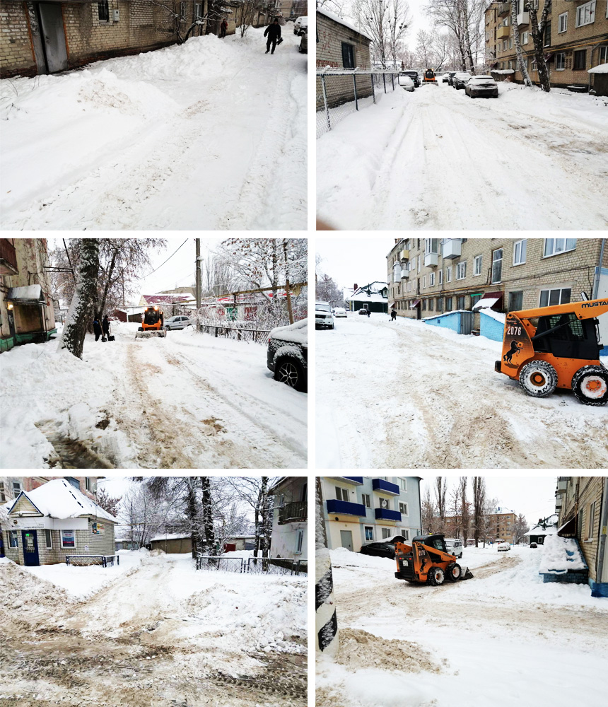 ООО «УК «Базис» произвела очистку
придомовых территорий от снега